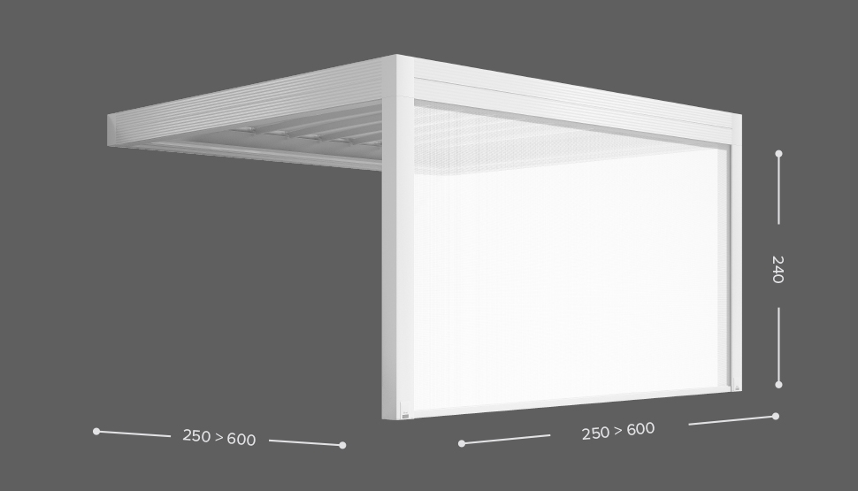 AZIMUT - Stenska izvedba ( bočno zlaganje ) - 2 stebra