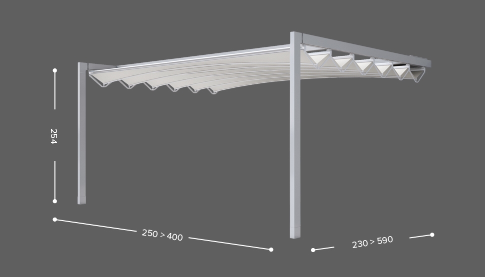 OPEN FLY - Stenska izvedba - 2 stebra